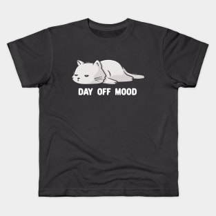 Day Off Mood Cute Lazy Cat Gift Kids T-Shirt